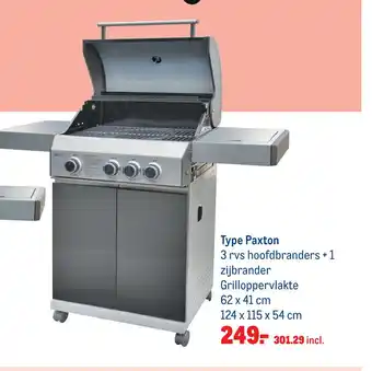 Makro Gasbarbecue Type Paxton aanbieding