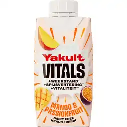 Jumbo Yakult Vitals Mango & Passionfruit Dairy Free Health Drink 200ML aanbieding