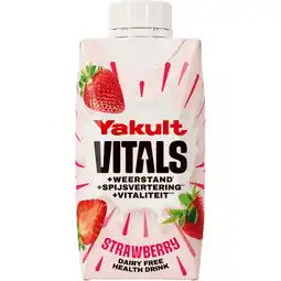 Jumbo Yakult Vitals Strawberry Dairy Free Health Drink 200ML aanbieding