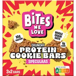 Jumbo Biteswelove Crunchy Protein Cookie Bars Speculaas 120g aanbieding