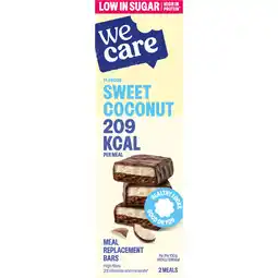 Jumbo WeCare Meal Replacement Bars Flavour Sweet Coconut 2 x 62 g aanbieding