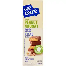 Jumbo WeCare Flavour Peanut Nougat Meal Replacement Bars 2 x 58 g aanbieding