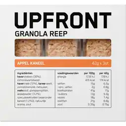 Jumbo Upfront Granola Reep Appel Kaneel 3x2 stuks 42g aanbieding