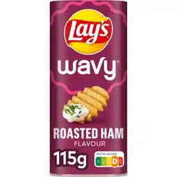 Jumbo Lay's Wavy Roasted Ham Chips Snackbox 115 g aanbieding