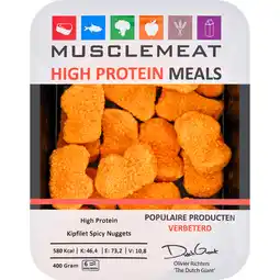 Jumbo Muscle Meat High Protein Meals High Protein Kipfilet Spicy Nuggets 400 g aanbieding