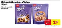 Kruidvat Milka mini Cookies en Wafers aanbieding