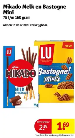 Kruidvat Mikado Melk en Bastogne Mini aanbieding