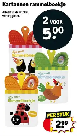 Kruidvat Kartonnen rammelboekje aanbieding