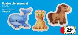 Kruidvat Houten dierenpuzzel aanbieding