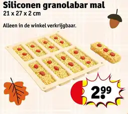 Kruidvat Siliconen granolabar mal aanbieding
