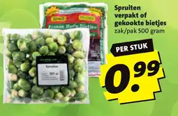 Boni Spruiten verpakt of gekookte bietjes aanbieding