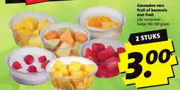 Boni Gesneden vers fruit of bavarois met fruit aanbieding