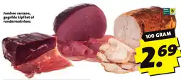Boni Jambon serrano, gegrilde kipfilet of runderrookvlees aanbieding