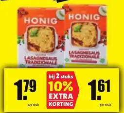 Boni Honig lasagnesaus traditioneel aanbieding