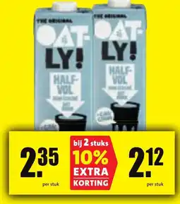 Boni Oatly halfvol aanbieding