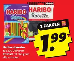 Boni Haribo sharesize of stixx aanbieding