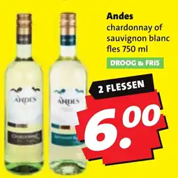 Boni Andes chardonnay of sauvignon blanc aanbieding