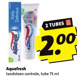 Boni Aquafresh tandsteen controle aanbieding