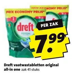 Boni Dreft vaatwastabletten original all in one aanbieding
