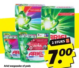 Boni Ariel waspoeder of pods aanbieding