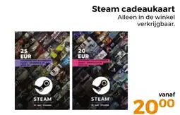 Trekpleister Steam cadeaukaart aanbieding