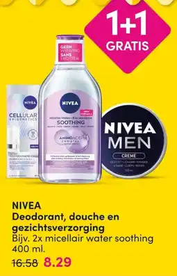 DA NIVEA Deodorant, douche en gezichtsverzorging aanbieding