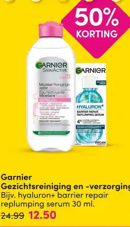 DA Garnier Gezichtsreiniging en -verzorging aanbieding