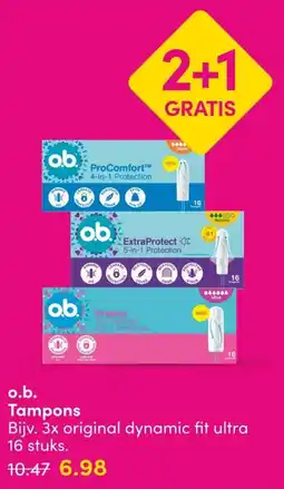 DA o.b. tampons aanbieding