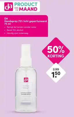 DA DA Handspray 70% Licht Geparfumeerd aanbieding
