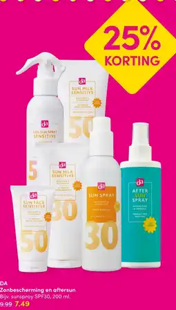 DA DA Zonbescherming en aftersun aanbieding