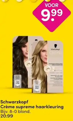 DA Schwarzkopf Crème supreme haarkleur aanbieding