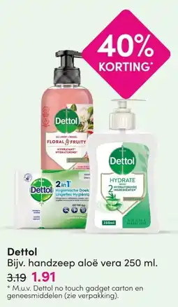 DA Dettol handzeep aloë vera 250 ml aanbieding