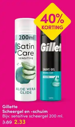 DA Gillette Scheergel en -schuim aanbieding