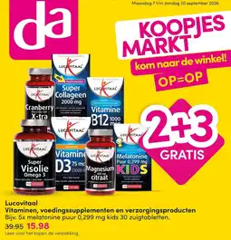 DA Lucovitaal Vitamijnen, voedingssupplementen en verzorgingsproducten aanbieding
