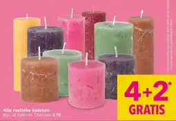 Xenos Alle Rustieke Kaarsen aanbieding
