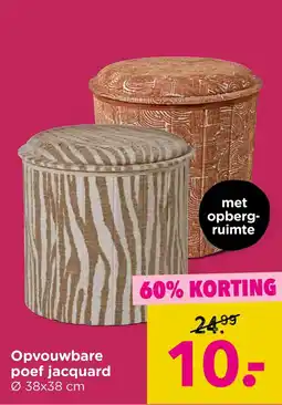 Xenos Opvouwbare poef jacquard aanbieding