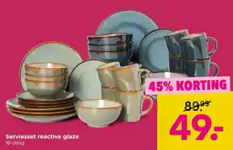 Xenos Serviesset reactive glaze aanbieding