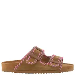 Wehkamp Colors of California HC.BIO301N suède slippers cognac/roze aanbieding