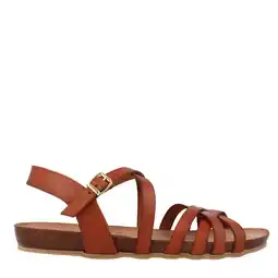 Wehkamp Red Rag leren sandalen cognac aanbieding