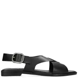 Wehkamp Shabbies Amsterdam leren sandalen zwart aanbieding