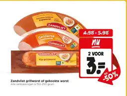Jumbo Zandvliet grillworst of gekookte worst aanbieding