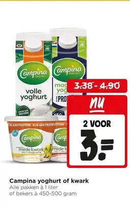 Jumbo Campina yoghurt of kwark aanbieding