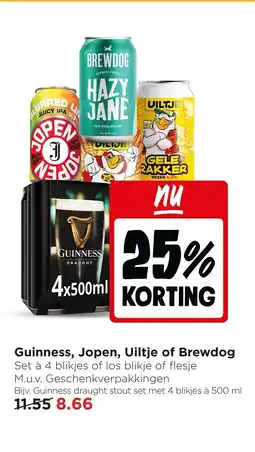 Jumbo Guinness, Jopen, Uiltje of Brewdog aanbieding