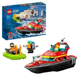 Trekpleister LEGO City 60373 Brandweer Reddingsboot aanbieding