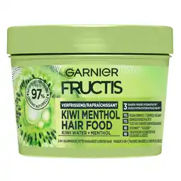 Kruidvat Garnier Fructis Kiwi Menthol Hair Food Haarmasker aanbieding