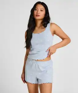 Hunkemoller Hunkemöller Pointelle short Blauw aanbieding
