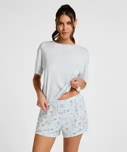 Hunkemoller Hunkemöller Pyjama Set Daisy Blauw aanbieding