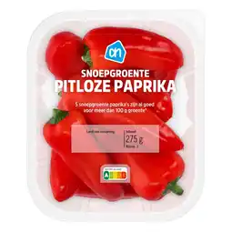 Albert Heijn AH Snoepgroente pitloze paprika rood aanbieding