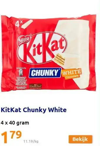 Action KitKat Chunky White aanbieding