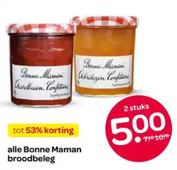 Spar alle Bonne Maman broodbeleg aanbieding